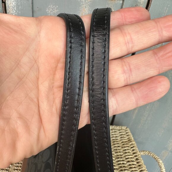 Coach Signature Drawstring Carryall Shoulder Tote Black Smoke/Black NWOT - Picture 14 of 16